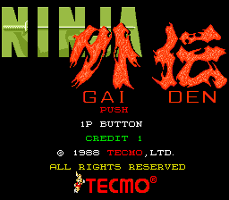Ninja Gaiden (US) Title Screen